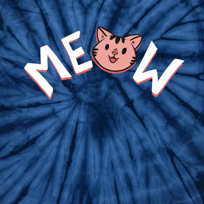 Meow Kitten Face Tie-Dye T-Shirt