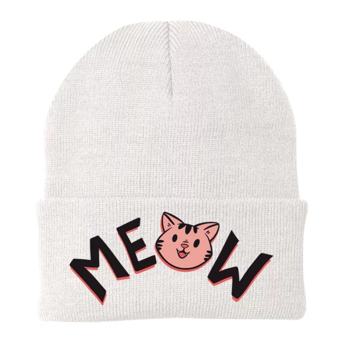 Meow Kitten Face Knit Cap Winter Beanie