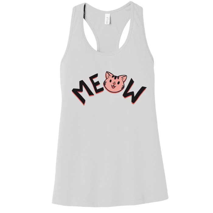 Meow Kitten Face Women's Racerback Tank