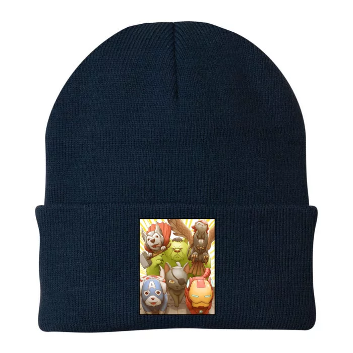 Meow Superhero Cats Comic Movie Spoof Knit Cap Winter Beanie