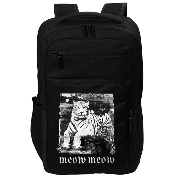 Meow Tiger Glitch Impact Tech Backpack