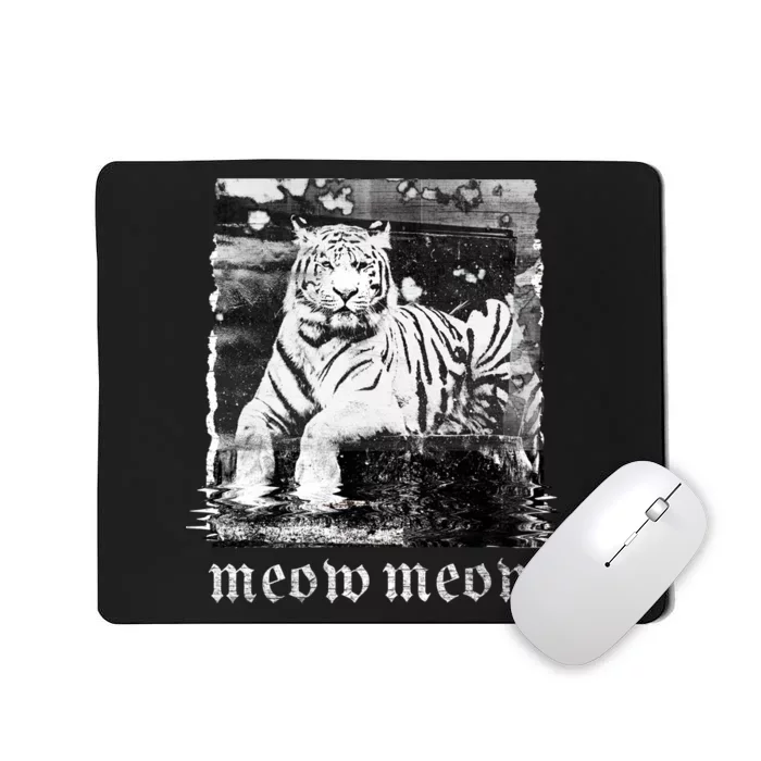 Meow Tiger Glitch Mousepad