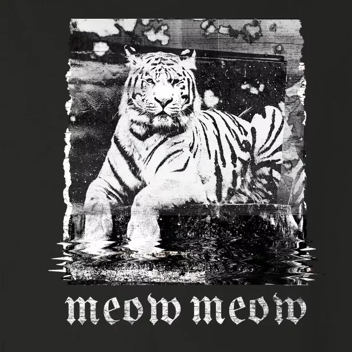 Meow Tiger Glitch Toddler Long Sleeve Shirt