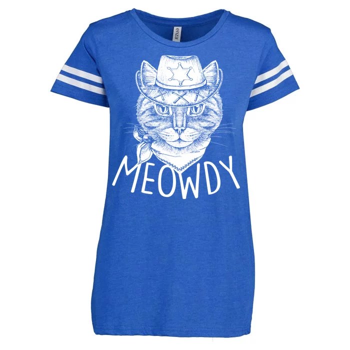 Meowdy Texas Cat Enza Ladies Jersey Football T-Shirt