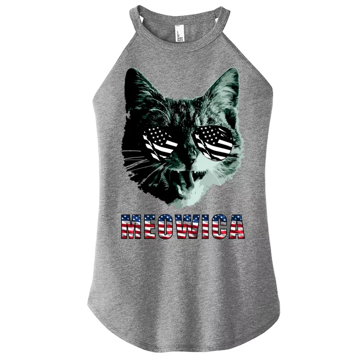 Meowica USA Cat Women’s Perfect Tri Rocker Tank