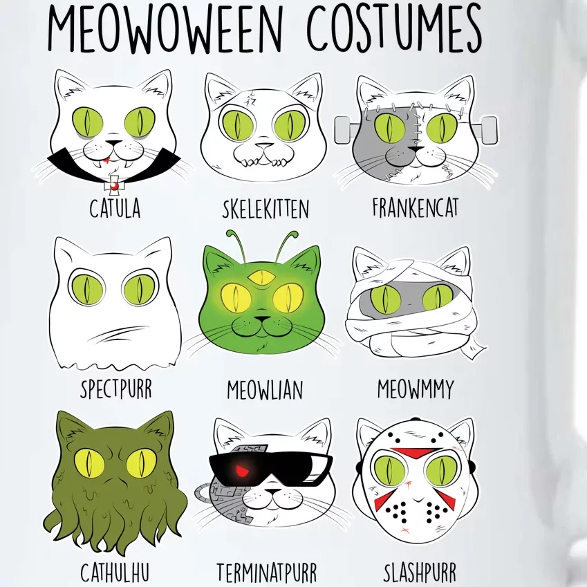 Meowoween Costumes Funny Cat Halloween Black Color Changing Mug