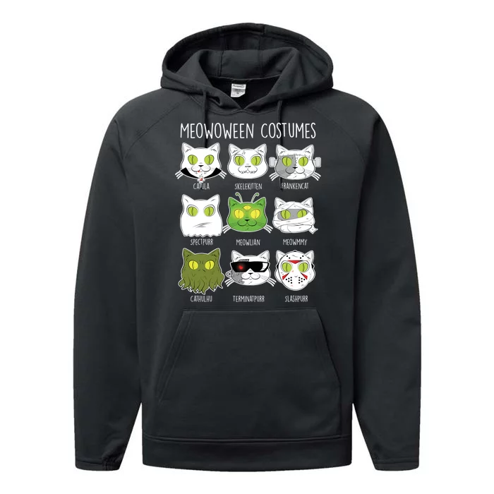 Meowoween Costumes Funny Cat Halloween Performance Fleece Hoodie