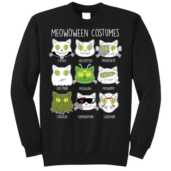 Meowoween Costumes Funny Cat Halloween Sweatshirt