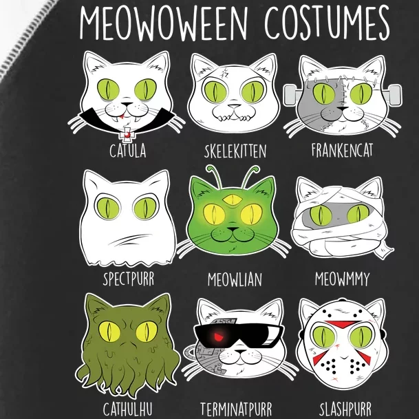 Meowoween Costumes Funny Cat Halloween Toddler Fine Jersey T-Shirt