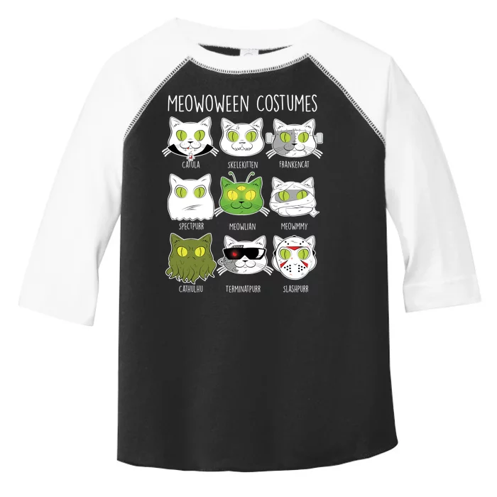 Meowoween Costumes Funny Cat Halloween Toddler Fine Jersey T-Shirt