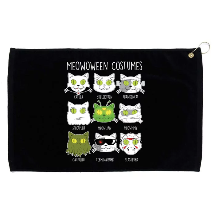 Meowoween Costumes Funny Cat Halloween Grommeted Golf Towel