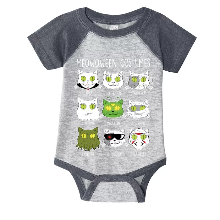 Meowoween Costumes Funny Cat Halloween Infant Baby Jersey Bodysuit