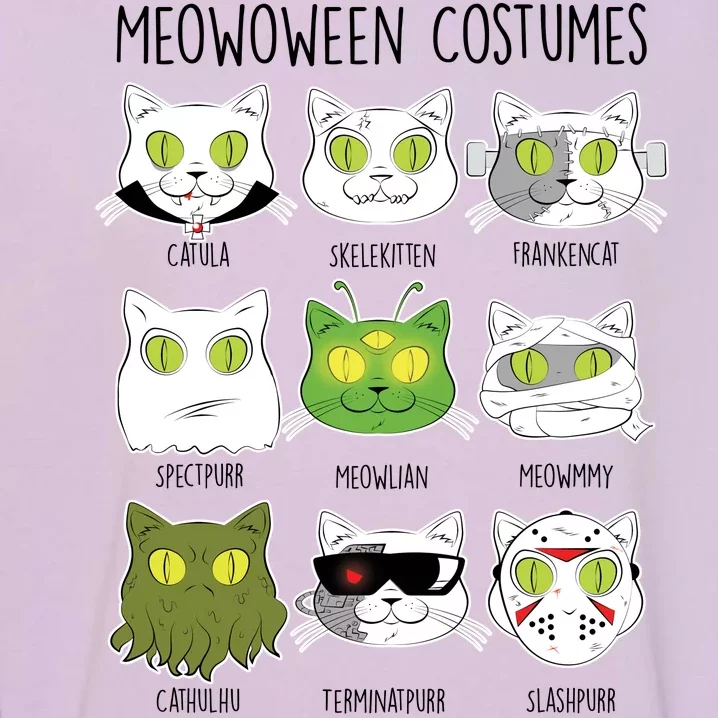 Meowoween Costumes Funny Cat Halloween Garment-Dyed Sweatshirt