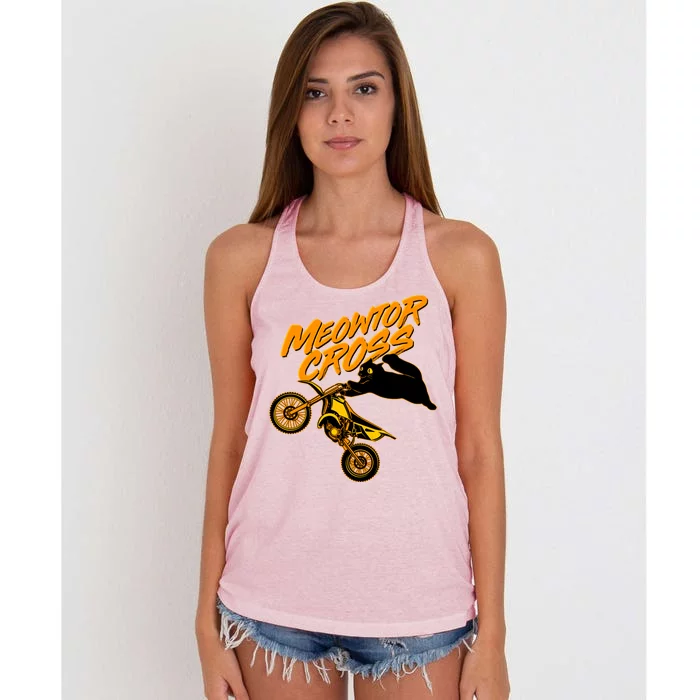 Meowtor Cross Women's Knotted Racerback Tank