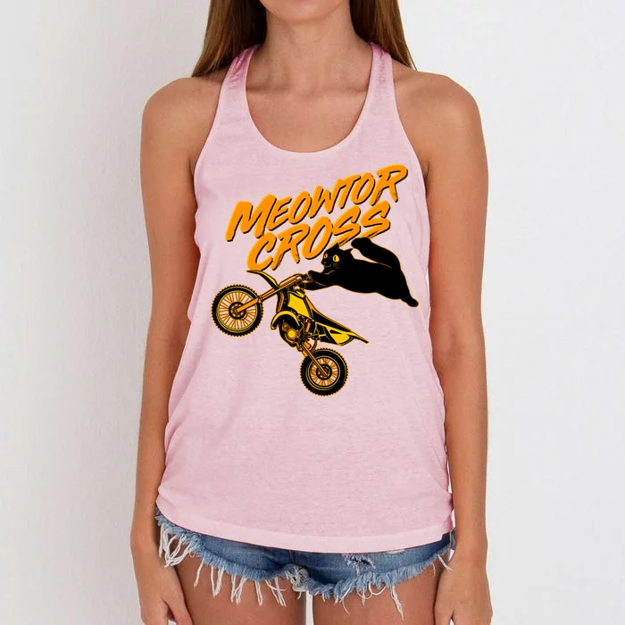 Meowtor Cross Women's Knotted Racerback Tank