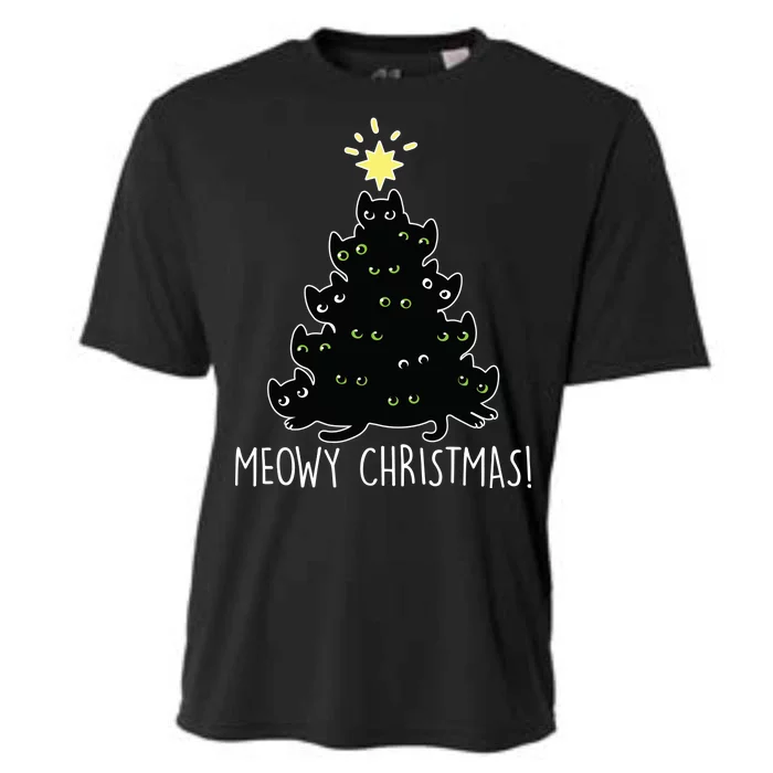 Meowy Christmas Cooling Performance Crew T-Shirt