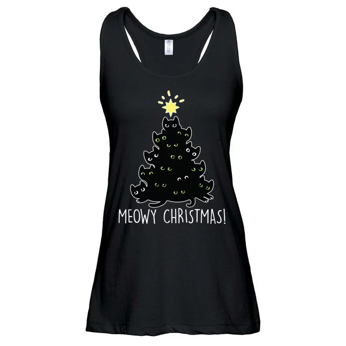 Meowy Christmas Ladies Essential Flowy Tank