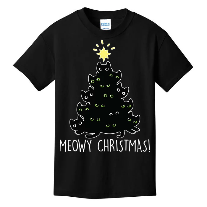Meowy Christmas Kids T-Shirt