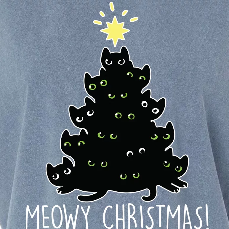 Meowy Christmas Garment-Dyed Women's Muscle Tee