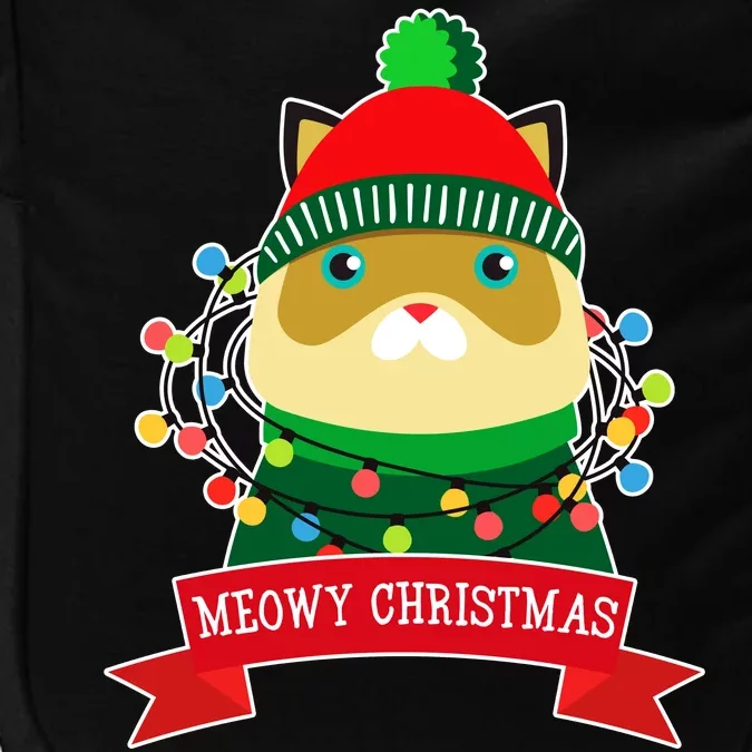 Meowy Christmas Cat Lights Impact Tech Backpack