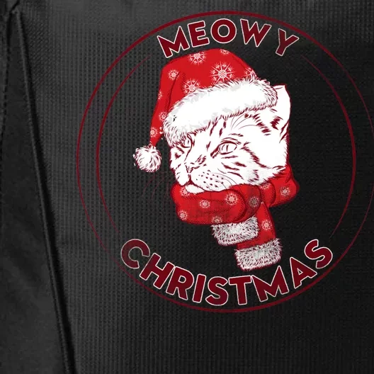 Meowy Christmas Emblem City Backpack