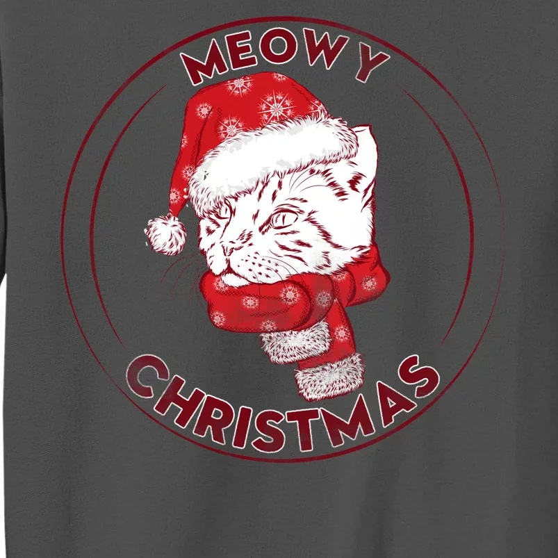 Meowy Christmas Emblem Tall Sweatshirt