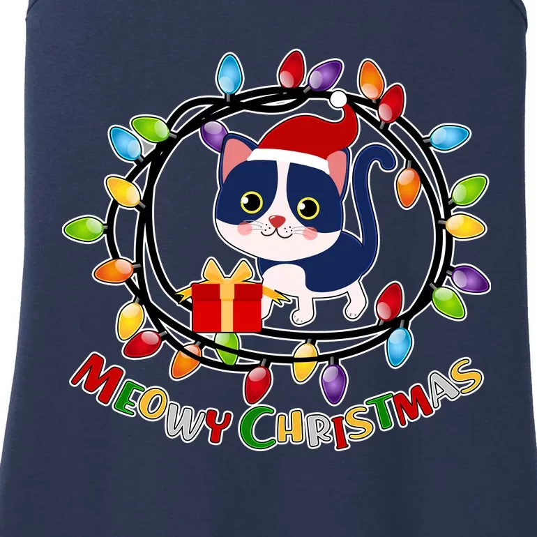 Meowy Christmas Kitty Ladies Essential Tank