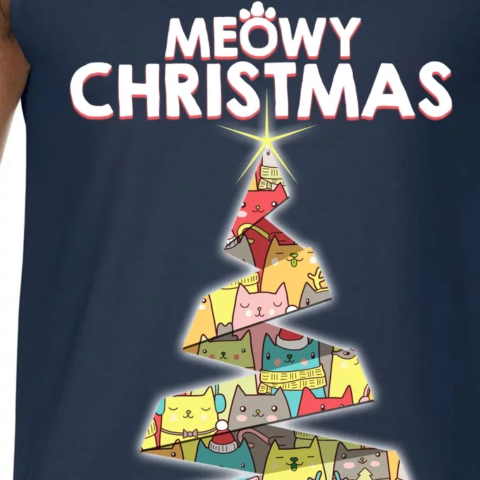 Meowy Christmas Tree For Cat Lovers Comfort Colors® Tank Top