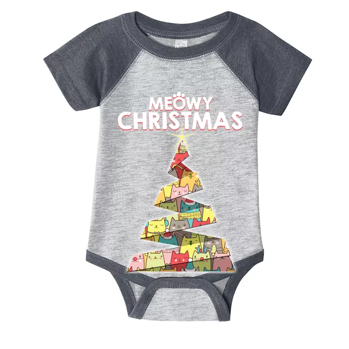 Meowy Christmas Tree For Cat Lovers Infant Baby Jersey Bodysuit