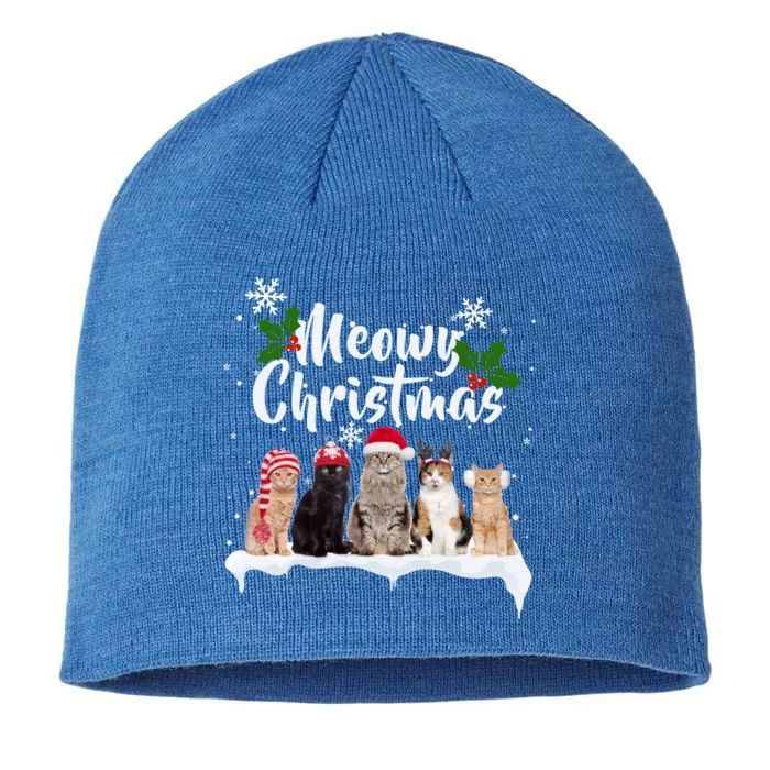 Meowy Christmas Winter Cats 8 1/2in Sustainable Knit Beanie