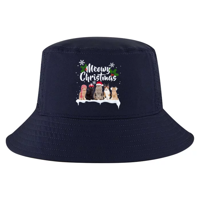 Meowy Christmas Winter Cats Cool Comfort Performance Bucket Hat