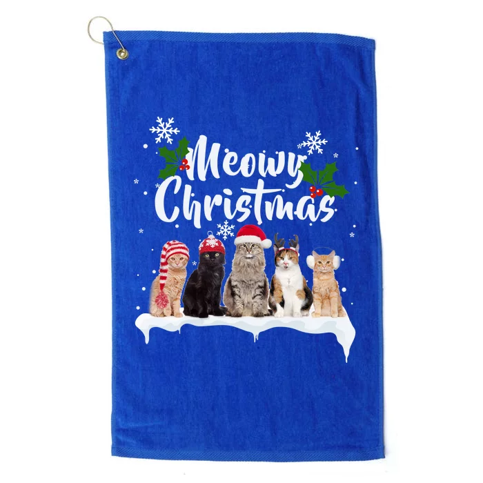 Meowy Christmas Winter Cats Platinum Collection Golf Towel