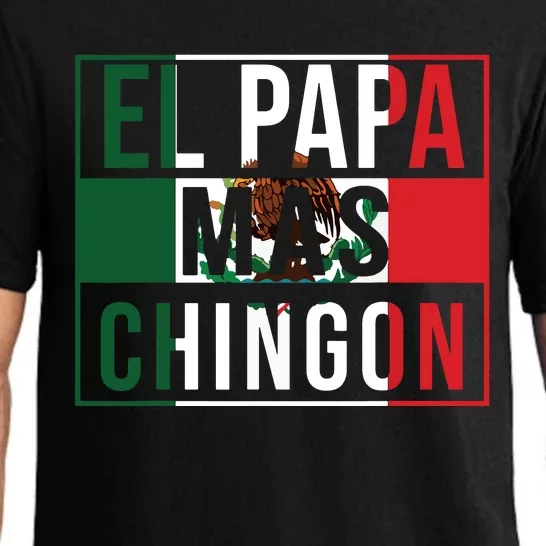 Men El Papa Mas Chingon Funny Best Mexican Dad Gift Pajama Set