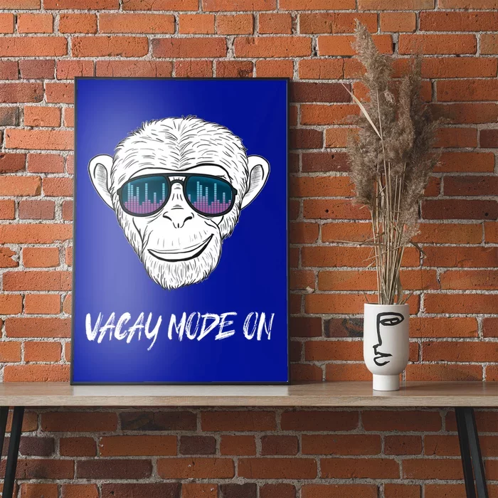 Monkey Equalizer Party Rave Techno Vacation Vacay Mode On Gift Poster