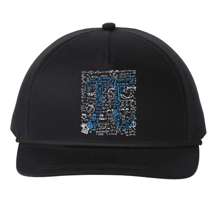 Math Equation Pi Symbol Gift Fun Student Teacher Geek Pi Day Gift Snapback Five-Panel Rope Hat