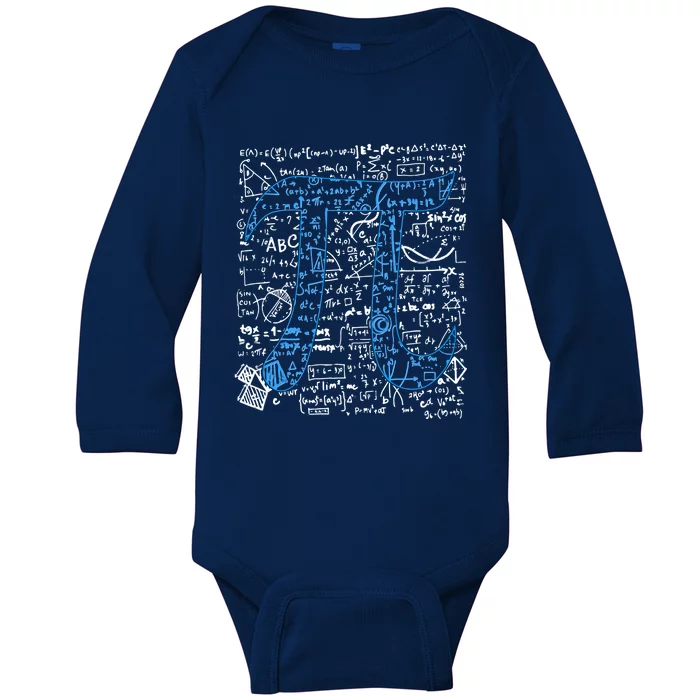 Math Equation Pi Symbol Gift Fun Student Teacher Geek Pi Day Gift Baby Long Sleeve Bodysuit