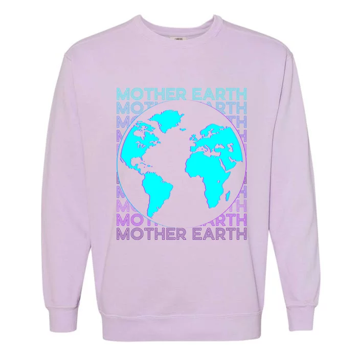 Mother Earth Retro Cool Gift Garment-Dyed Sweatshirt