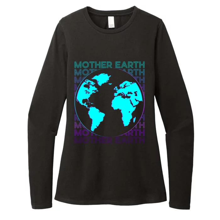 Mother Earth Retro Gift Womens CVC Long Sleeve Shirt