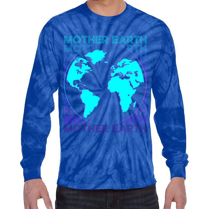 Mother Earth Retro Gift Tie-Dye Long Sleeve Shirt