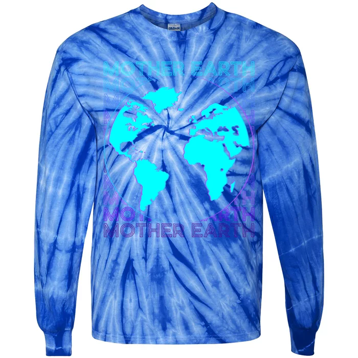 Mother Earth Retro Gift Tie-Dye Long Sleeve Shirt