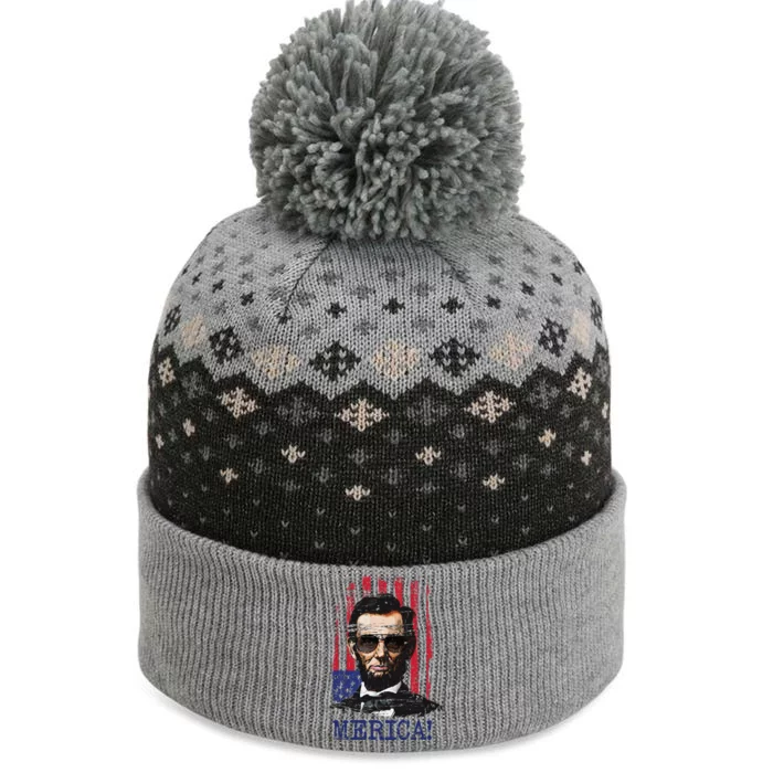 Merica Abe Lincoln The Baniff Cuffed Pom Beanie