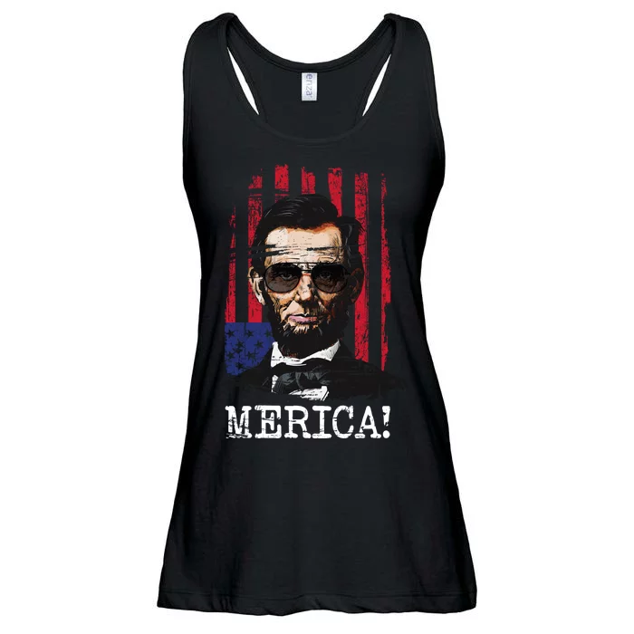 Merica Abe Lincoln Ladies Essential Flowy Tank