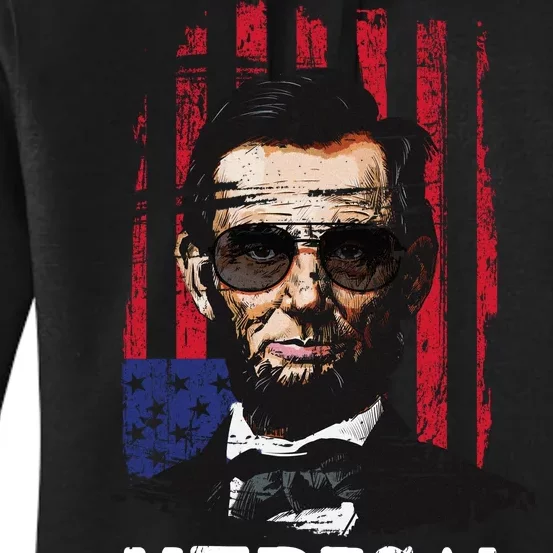 Merica Abe Lincoln Women's Pullover Hoodie