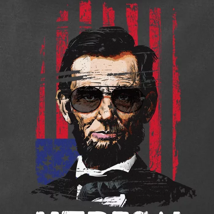 Merica Abe Lincoln Zip Tote Bag