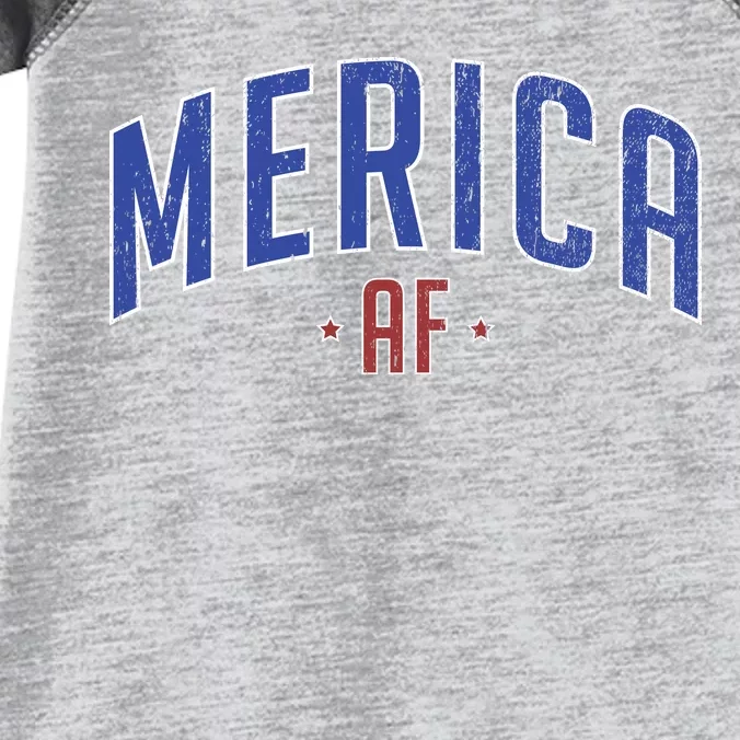 Merica AF Distressed USA Logo Infant Baby Jersey Bodysuit