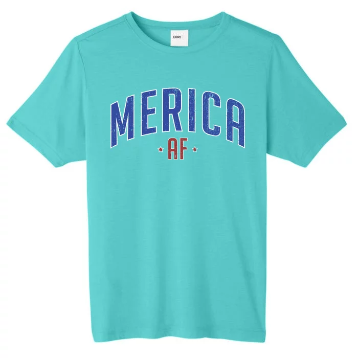 Merica AF Distressed USA Logo ChromaSoft Performance T-Shirt