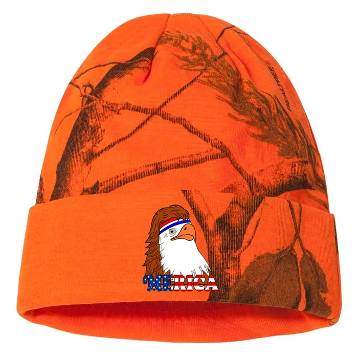 Merica Bald Eagle Retro USA Flag Kati - 12in Camo Beanie