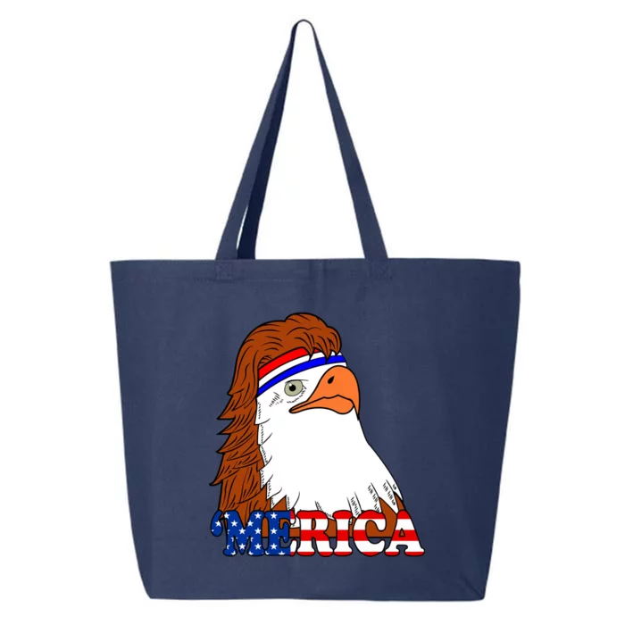 Merica Bald Eagle Retro USA Flag 25L Jumbo Tote