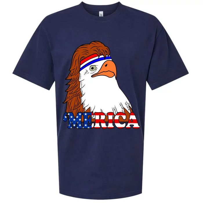 Merica Bald Eagle Retro USA Flag Sueded Cloud Jersey T-Shirt