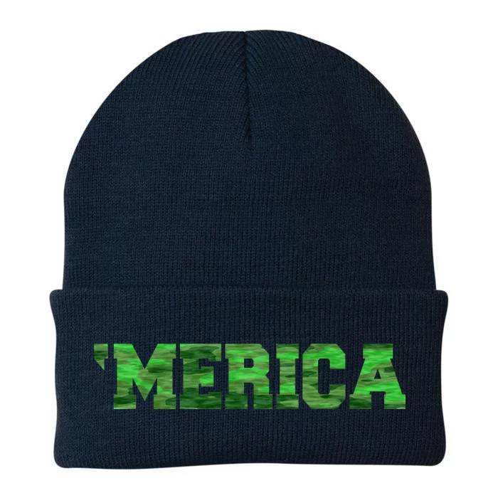 Merica Camo Logo Knit Cap Winter Beanie